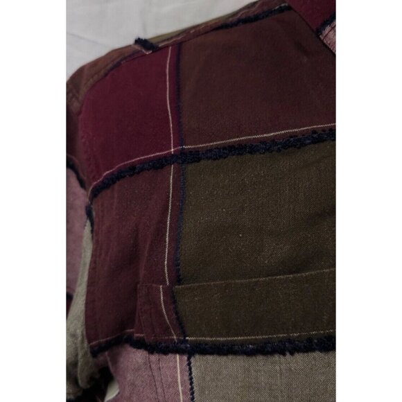 Carolina Colours Womens Large Purple Full Zip Long Sleeve Patchwork Top Jacket - Picture 5 of 12